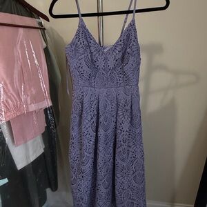 Gianni Bini Purple Lace Midi Dress